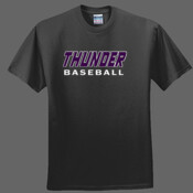 Thunder Baseball Black Shirt - Heavy Cotton 100% Cotton T Shirt