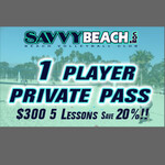 1 Player 5 Lesson Private Pass