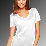 Ladies White V