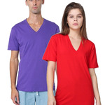 American Apparel Unisex Fine Jersey Short-Sleeve V-Neck